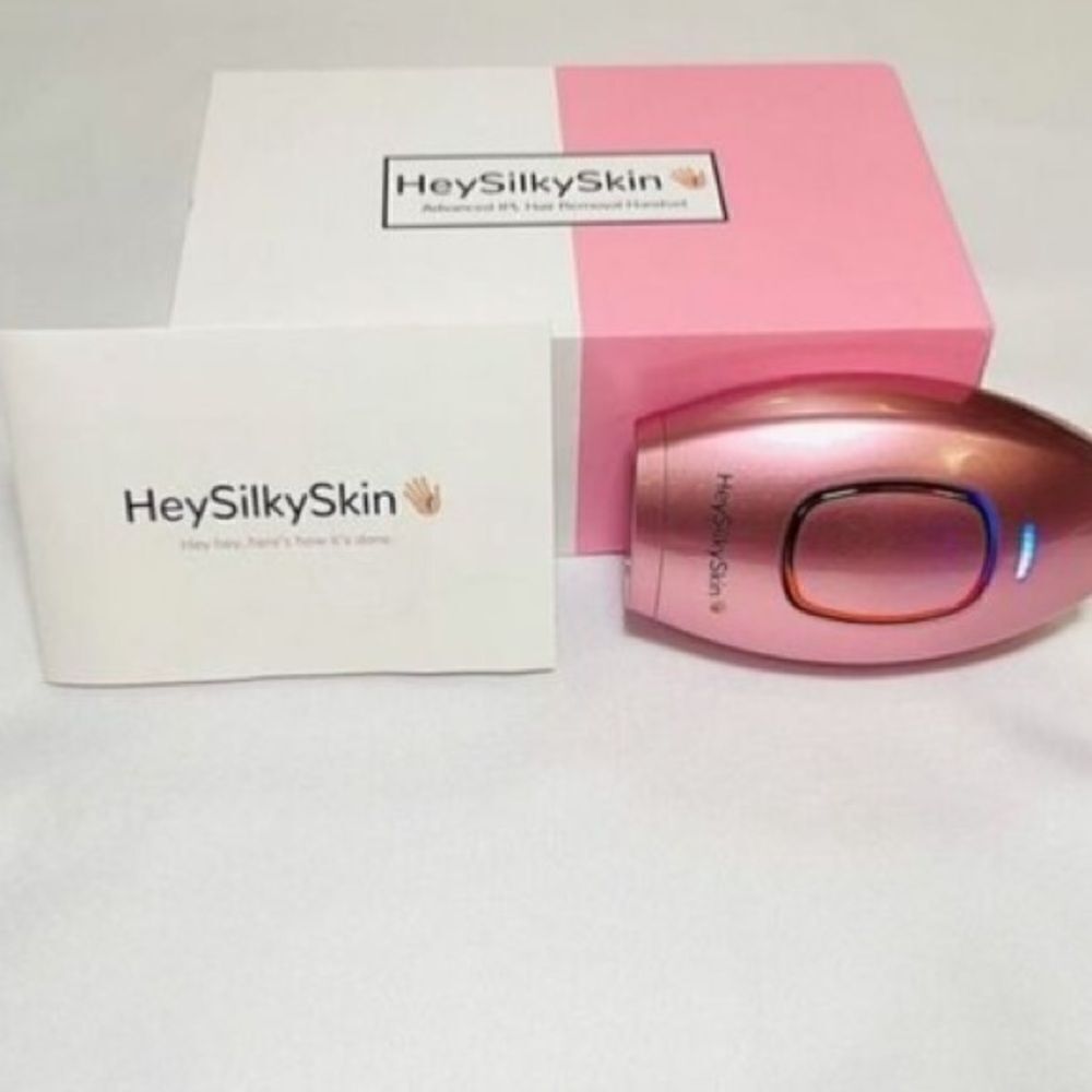 Hey Silky Skin Women's Advanced IPL Hair Removal Handset Rose Gold Pink New - Picture 2 of 15